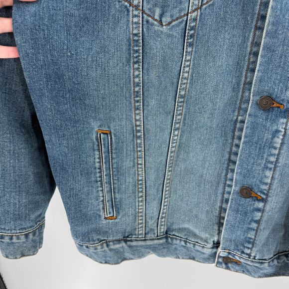 Levis 70507 Standard Trucker Denim Jacket Mens 3XL Blue Faded Vintage Style - Picture 6 of 8